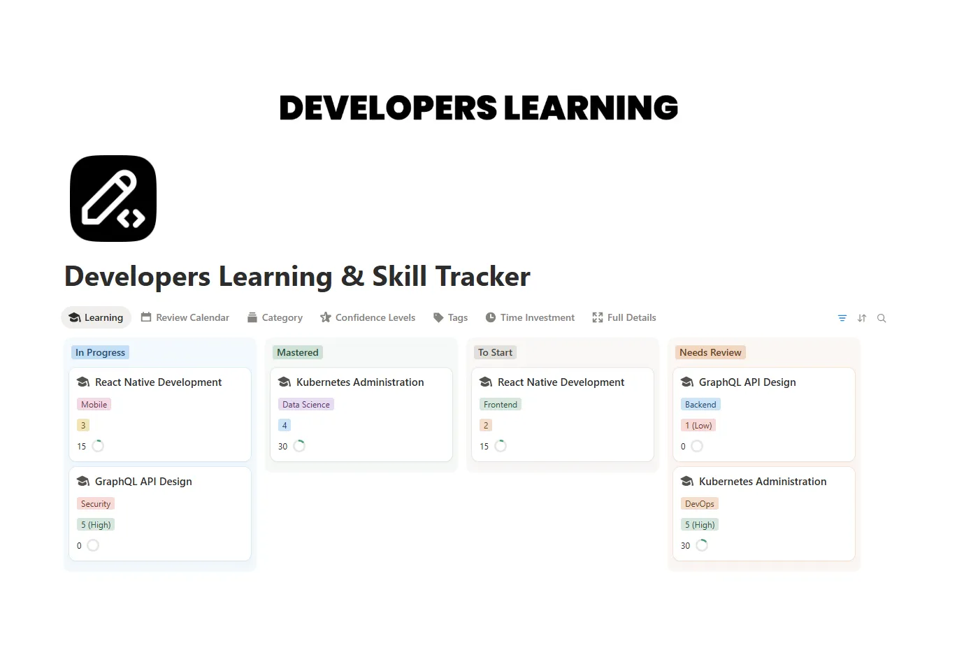 Developers Learning & Skill Tracker