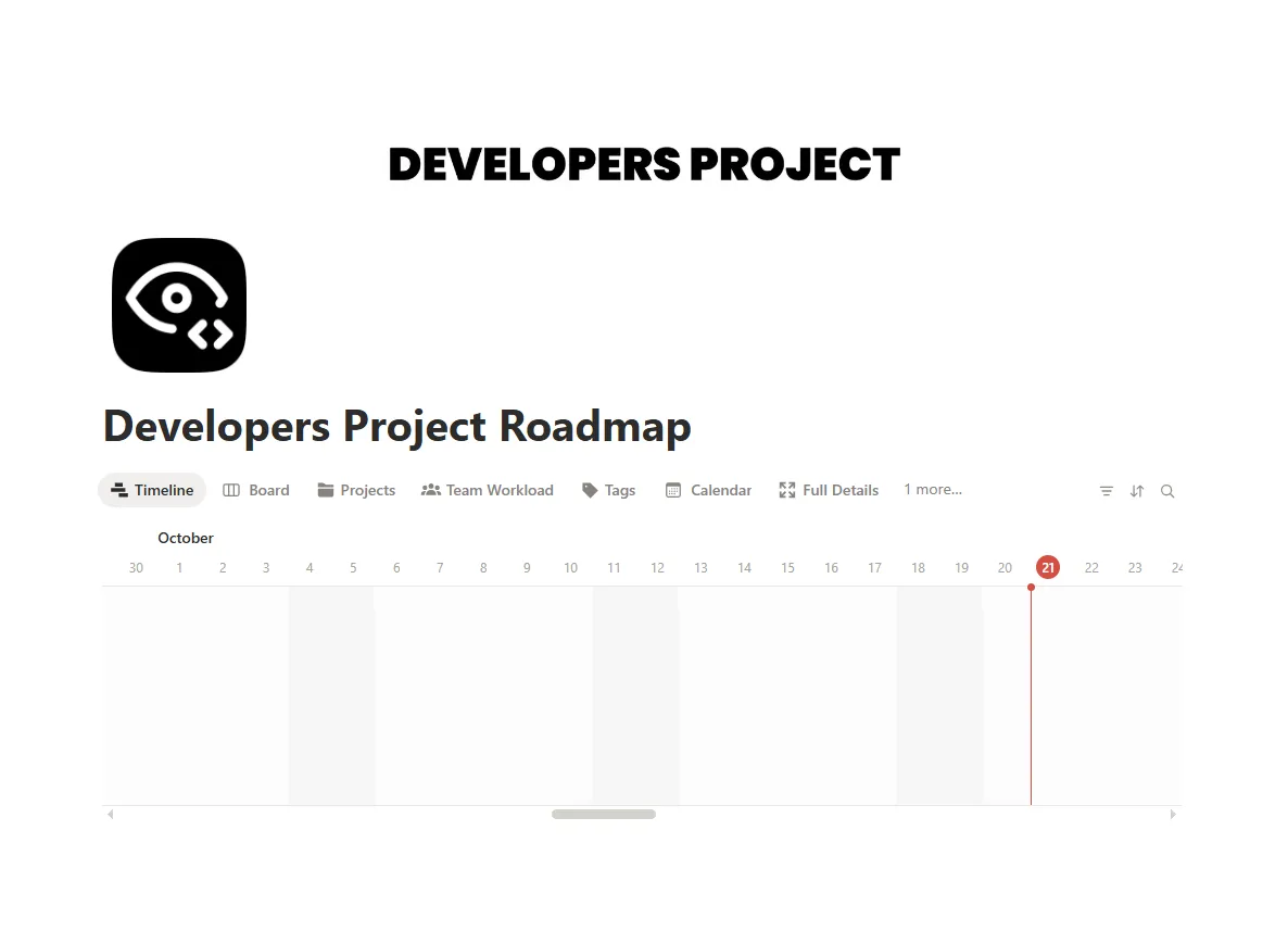 Developers Project Roadmap