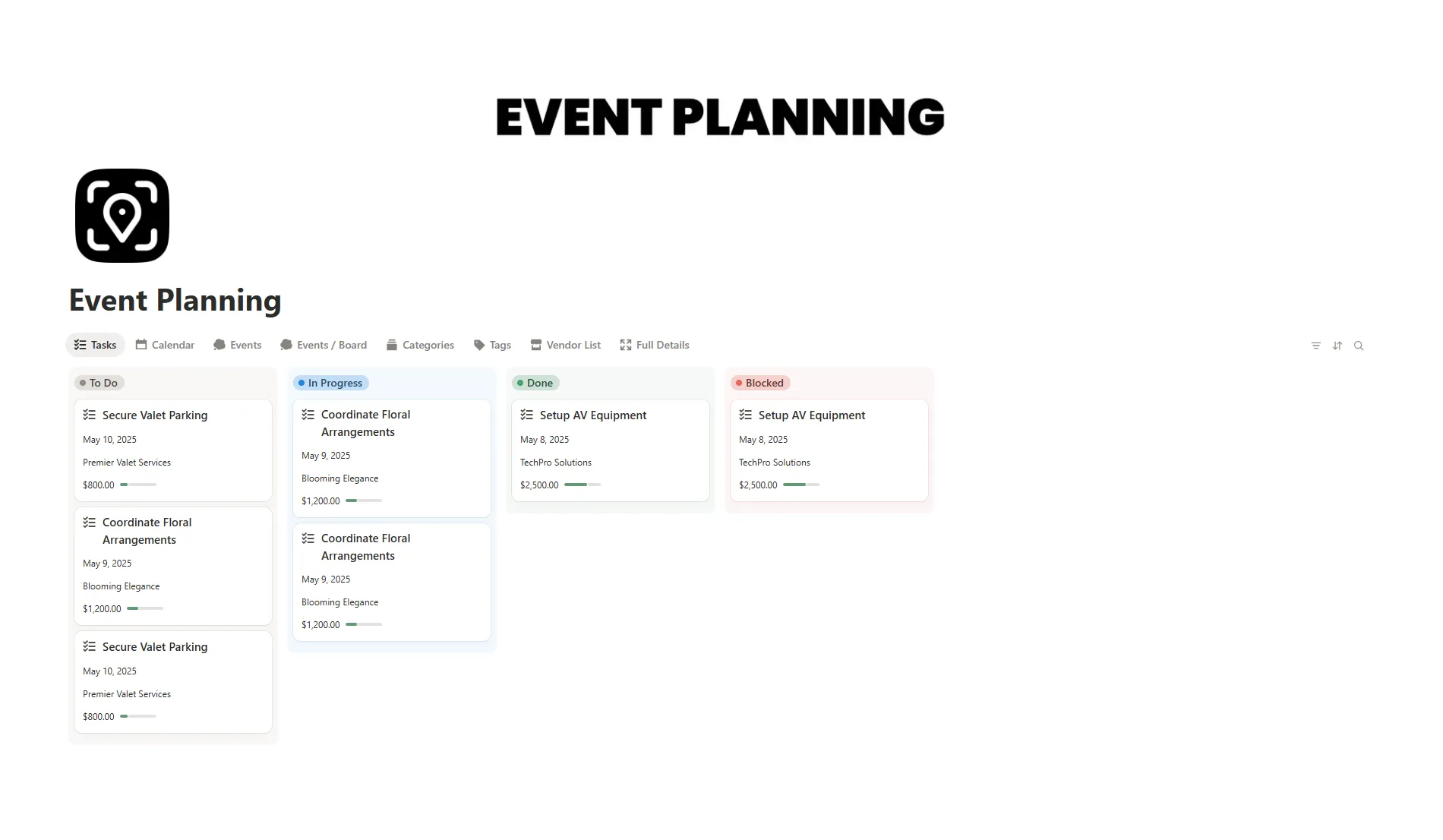 Event Planning