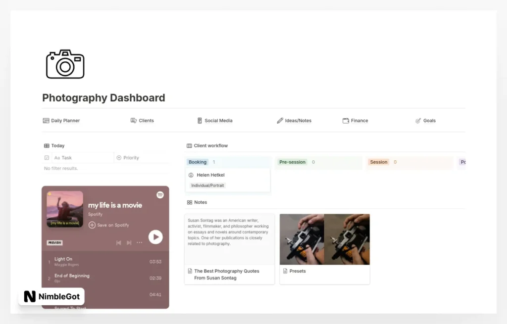 Photography Business Planner