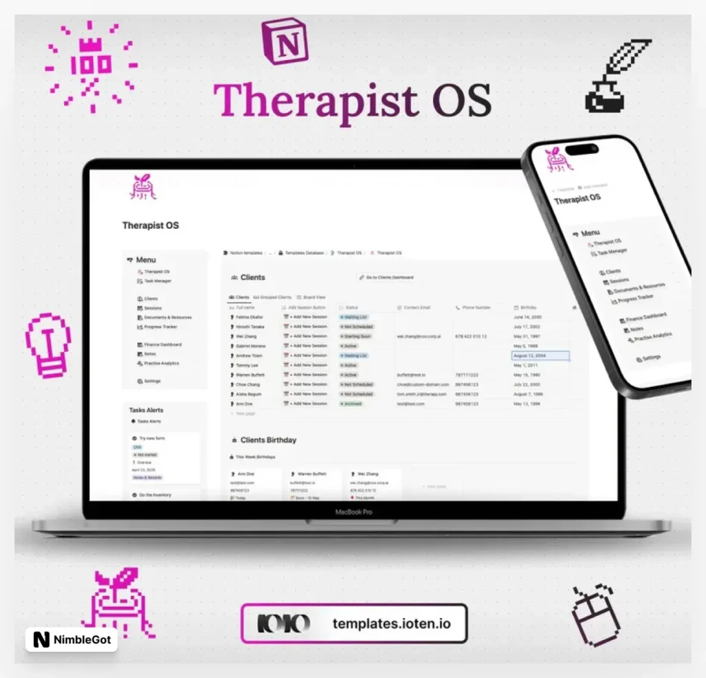 Therapist OS - Notion Template for Mental Health Professionals