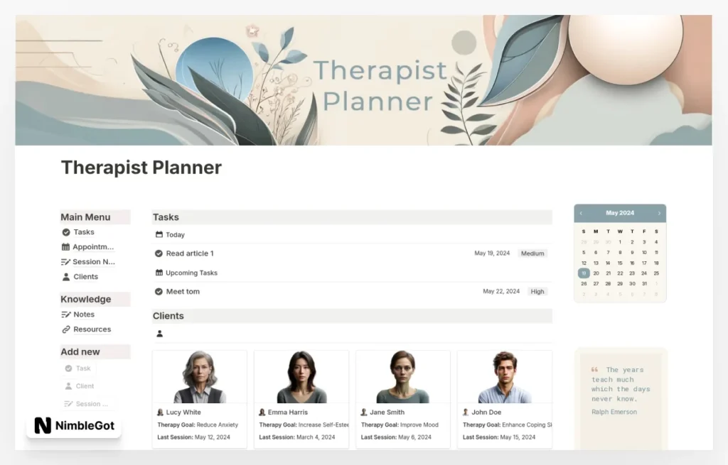 Therapist Planner