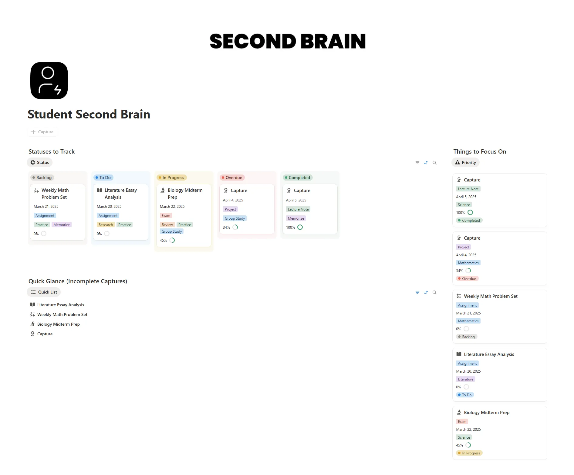 Student Second Brain
