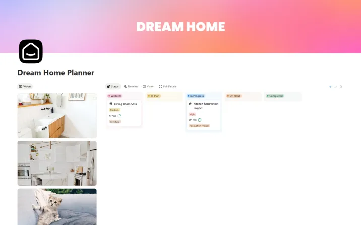 Select Free Dream Home Planner Template For Notion Free Dream Home Planner Template For Notion