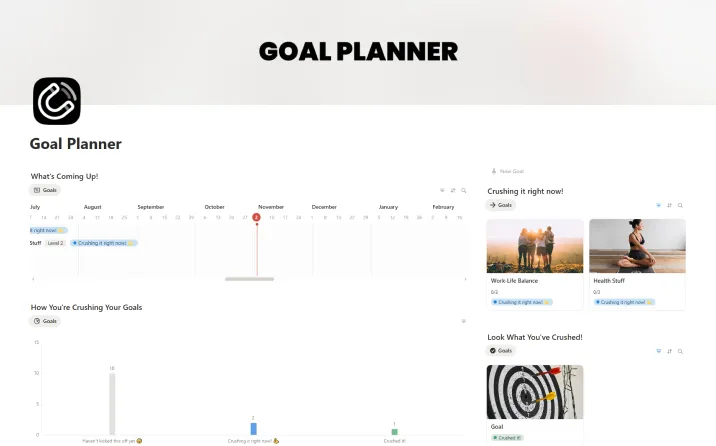 Free Goal Planner Template For Notion