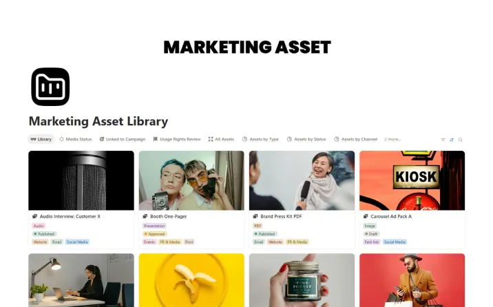 Free Marketing Asset Library Template For Notion