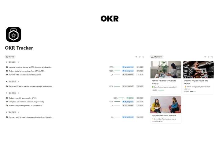Free OKR Tracker Template For Notion