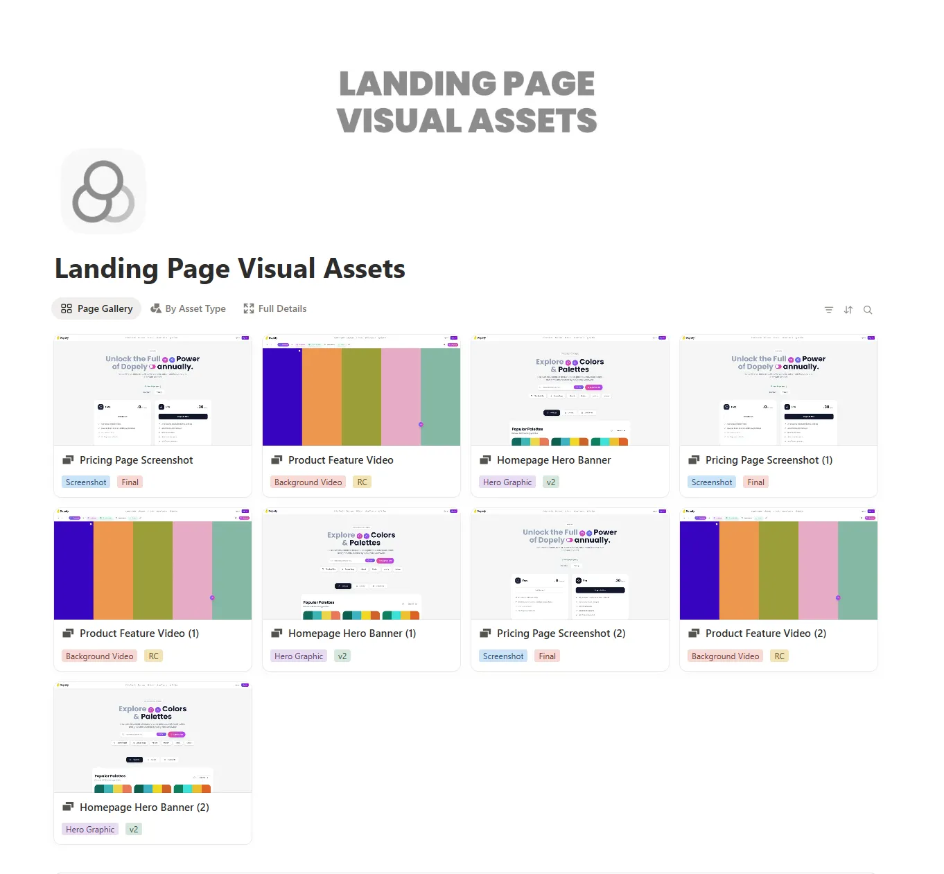 Landing Page Visual Assets