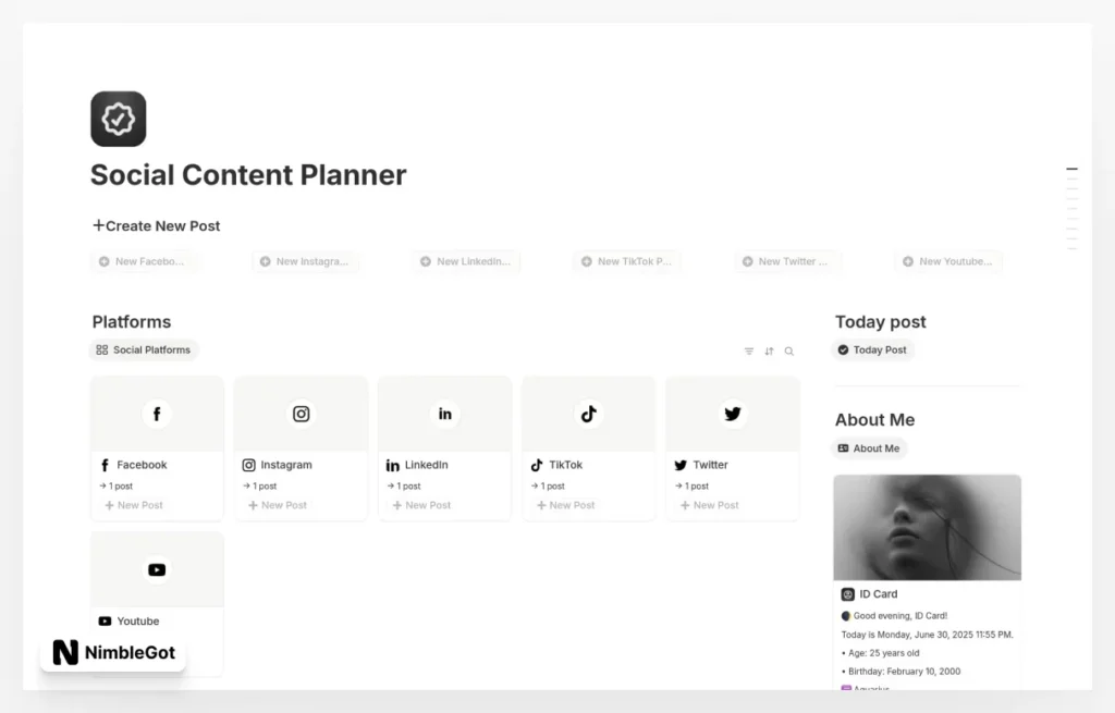 Social Content Planner