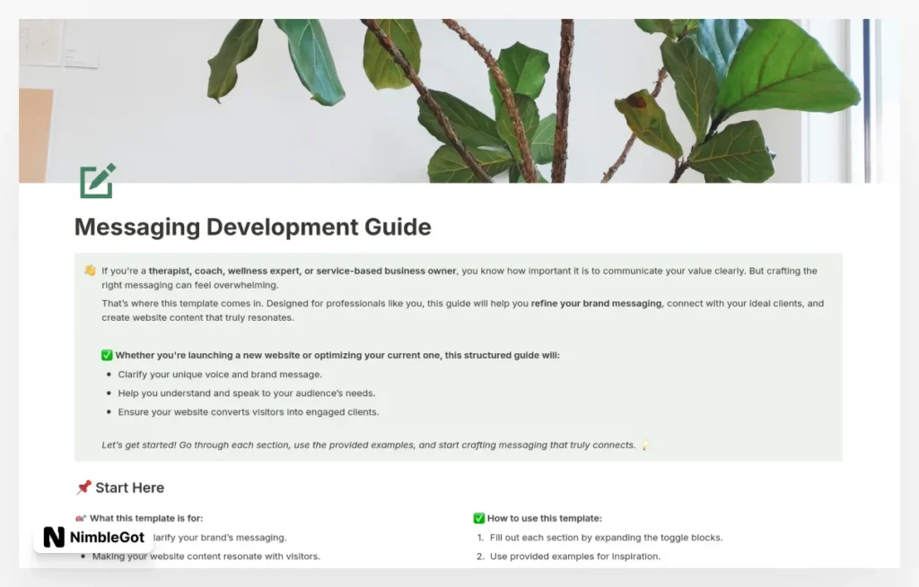 Therapist and Coach Messaging Development Guide